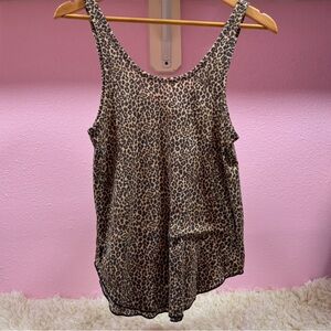 Leopard Print Sleeveless Women's Top